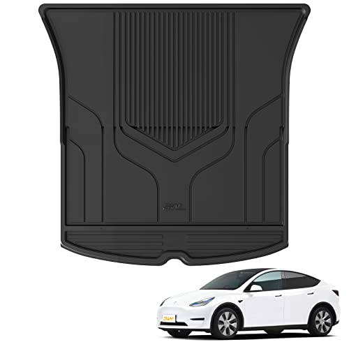 3W Tesla Model Y TPE Ganzjahres-Kofferaum-Einlage Maßgefertigter Sitzboden Wasserdicht rutschfest und leicht zu reinigende Tesla Model Y Zubehör (Boot Mat für Model Y)