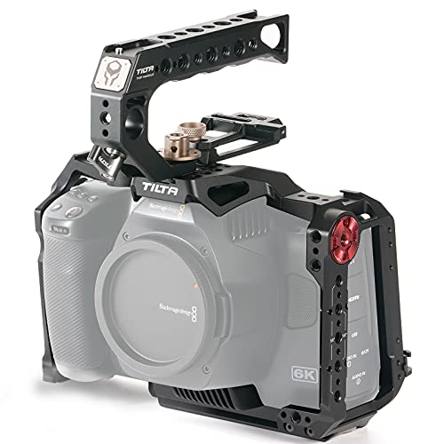 Tilta Basic Kit kompatibel mit BMPCC 6K Pro Full Camera Cage Abnehmbares Design Leicht Kompakt Langlebig Einfache Installation Schwarz TA-T11-B-B