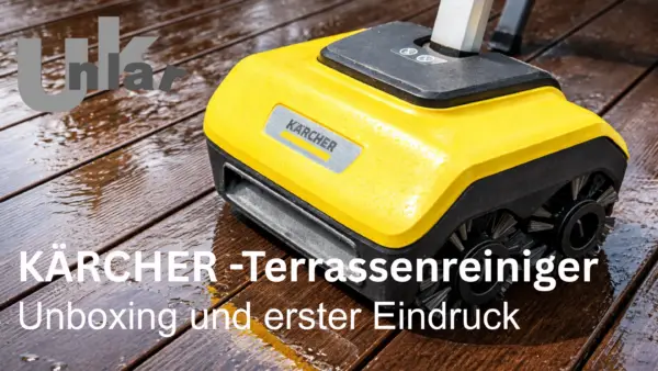 Kärcher Terrassenreiniger PCL 6 auf nasser Holzterrasse
