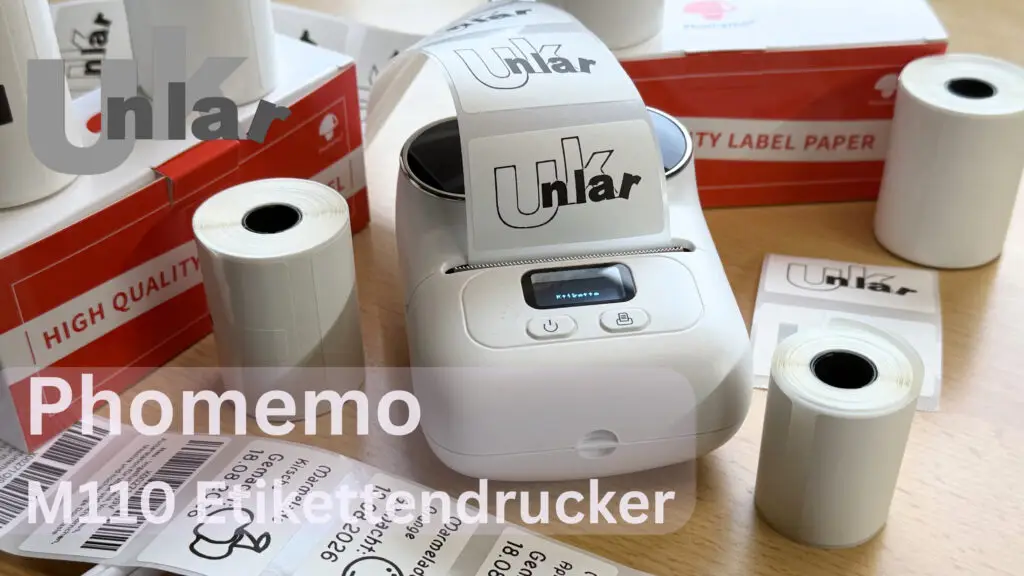 Phomemo M110 Etikettendrucker mit Etikettenrollen