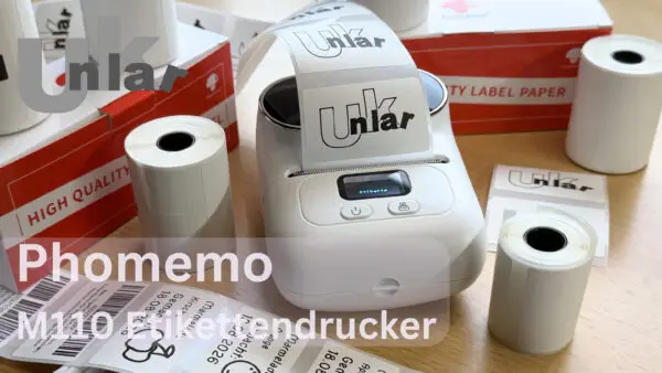 Phomemo M110 Etikettendrucker mit Etikettenrollen